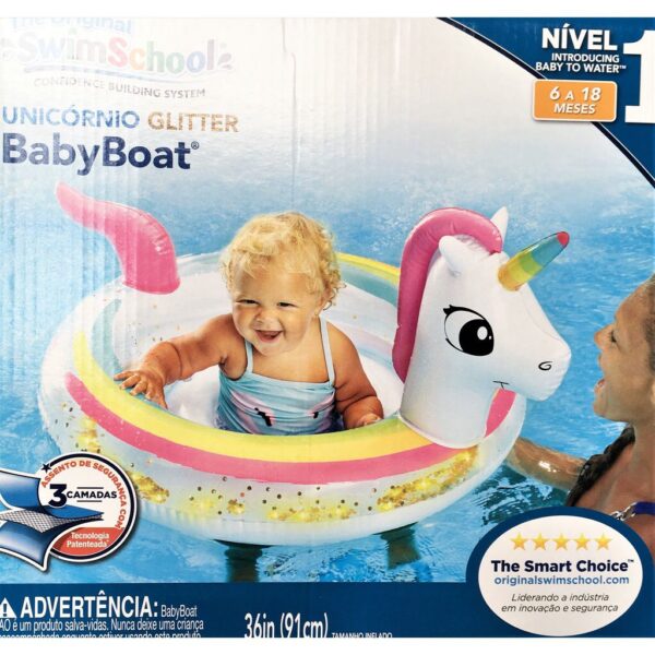 Boia Infantil Baby Boat Unicórnio Glitter