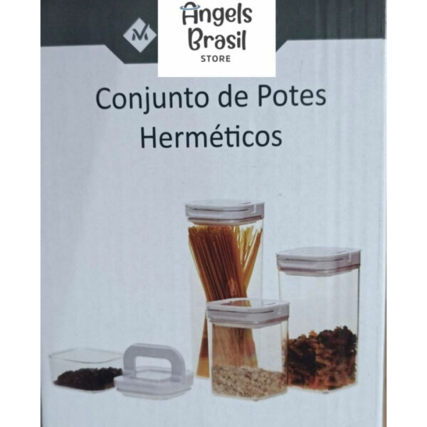 Conjunto de Potes Herméticos 4 Peças