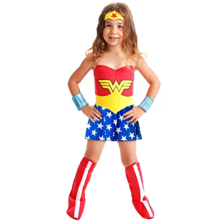 Fantasia Mulher Maravilha Com Acessórios