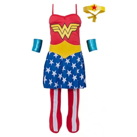 Fantasia Mulher Maravilha Com Acessórios