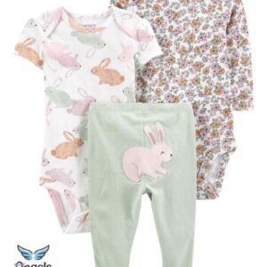 Conjunto 3 peças Carter's coelhinho menina