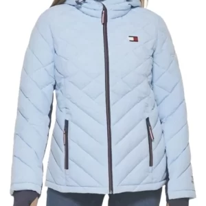 Jaqueta Feminina Tommy Hilfiger Puffer Azul