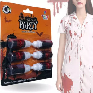 Kit 06 Frascos Sangue Falso Halloween