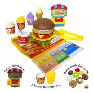 Brinquedo Fast Food Caixa Registradora