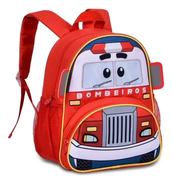 Mochila Infantil Carros Bombeiros