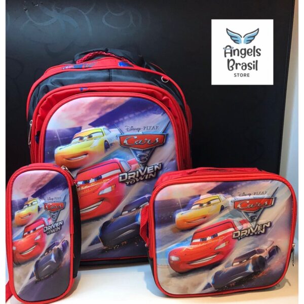 Kit Mochila Carros Mcqueen 