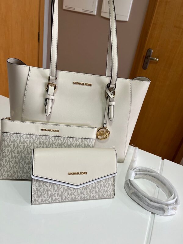 Bolsa Michael Kors 3 em 1 Off Wite Tote Charlotte 