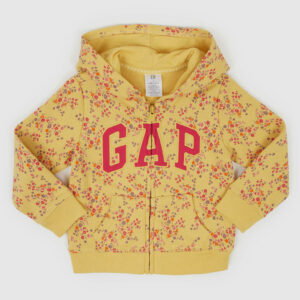 Moletom gap floral amarelo com capuz