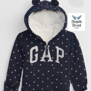 Moletom Casaco Gap Sherpa com capuz