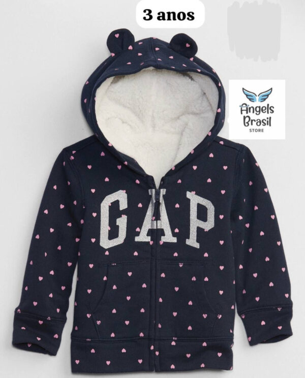 Moletom Casaco Gap Sherpa com capuz