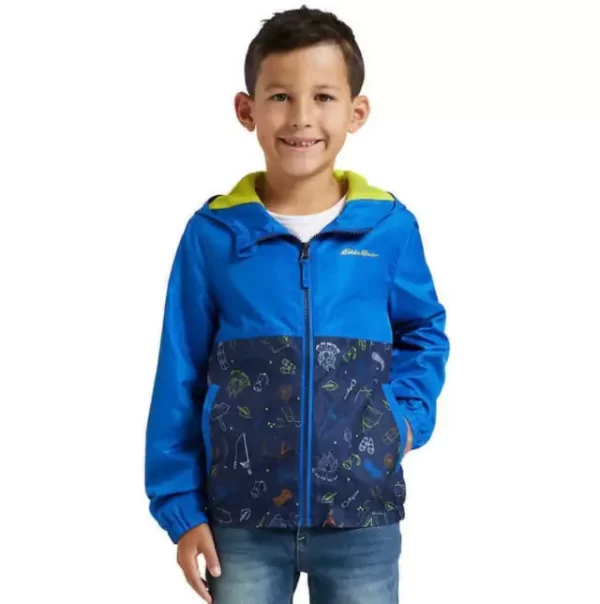 Jaqueta Corta Vento Eddie Bauer Kids Nautical Blue.