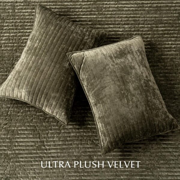 Textured Velvet Conjunto colcha de veludo Queen.