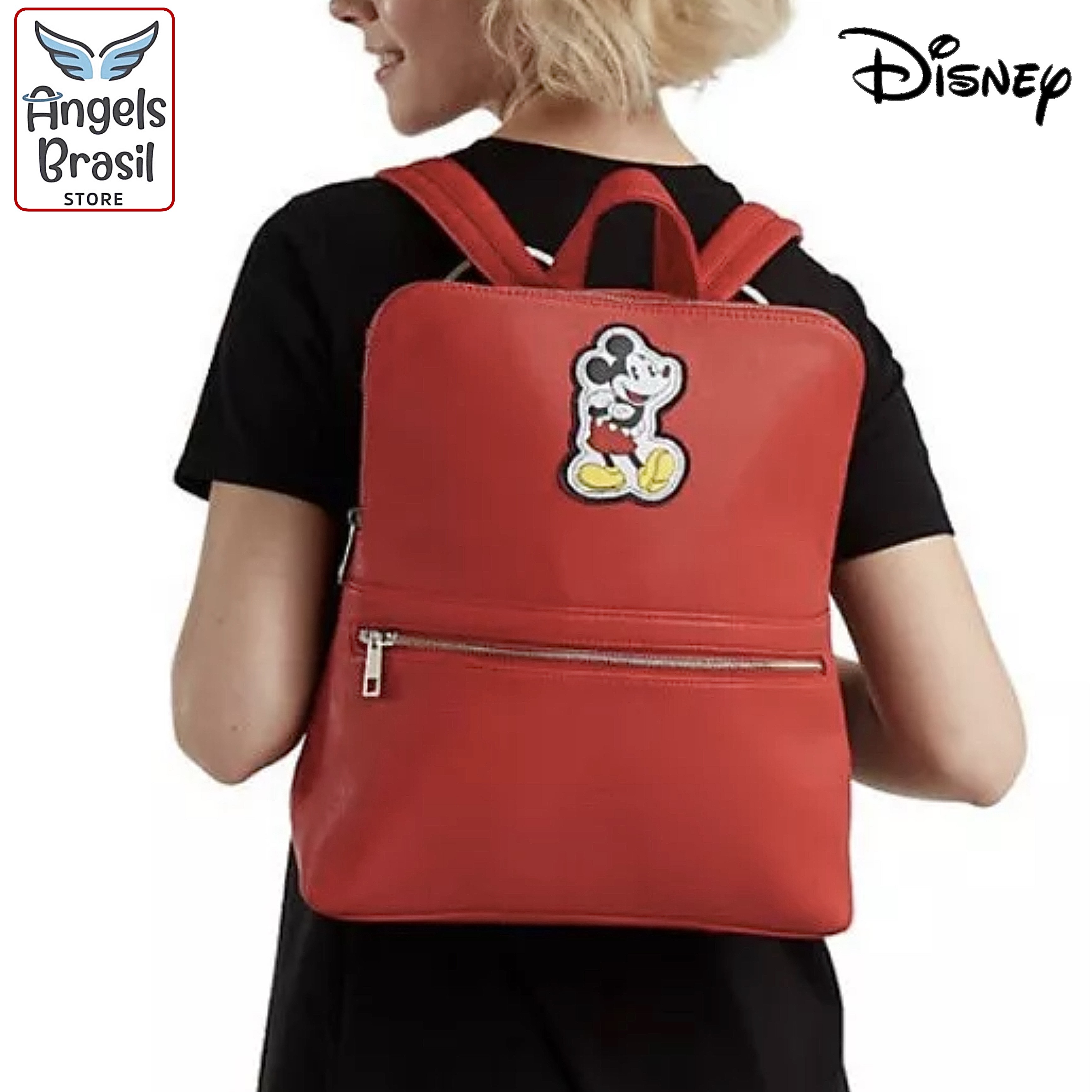 Mochila Vermelha Mickey Original Disney