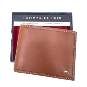 Carteira Masculina Tommy Hilfiger Em Couro Marrom