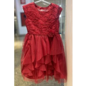 Vestido de Festa Vermelho luxo com glitter Infantil