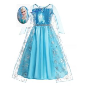 Vestido Fantasia Elsa Frozen Infantil