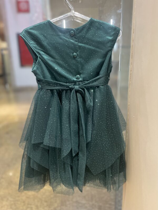 Vestido de Festa Verde luxo com glitter Infantil