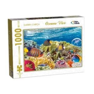 Quebra Cabeça 1000 Peças Oceano Vivo Mar Peixes Corais