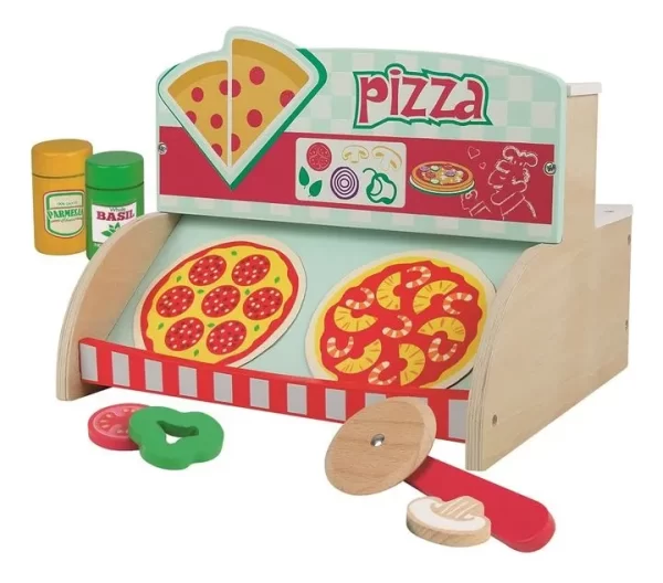 Brinquedo Montessori Pizzaria De Madeira - Image 3
