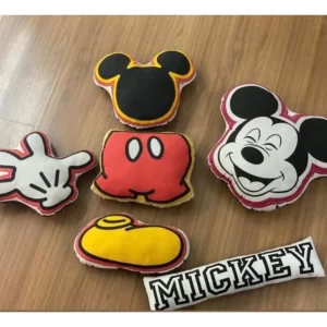 Kit com 6 Almofadas Decorativas Mickey