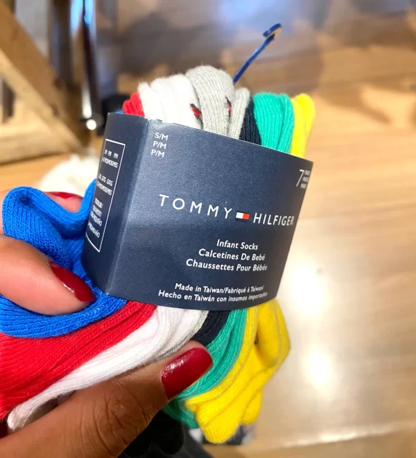 Kit 7 Pares De Meias Tommy Hilfiger Para Bebês