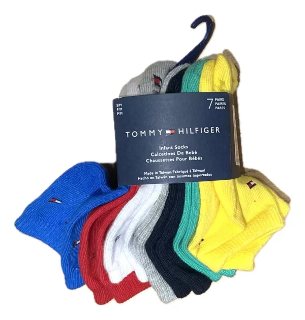Kit 7 Pares de Meias Tommy Hilfiger Para Bebês