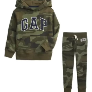 Conjunto Moletom Camuflado Gap Com Capuz verde