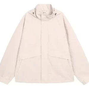 Casaco Jaqueta Uniqlo Com Capuz Retrátil Zíper E Bolsos