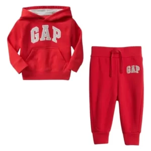 Conjunto Moletom Gap Bebê Com Capuz vermelho